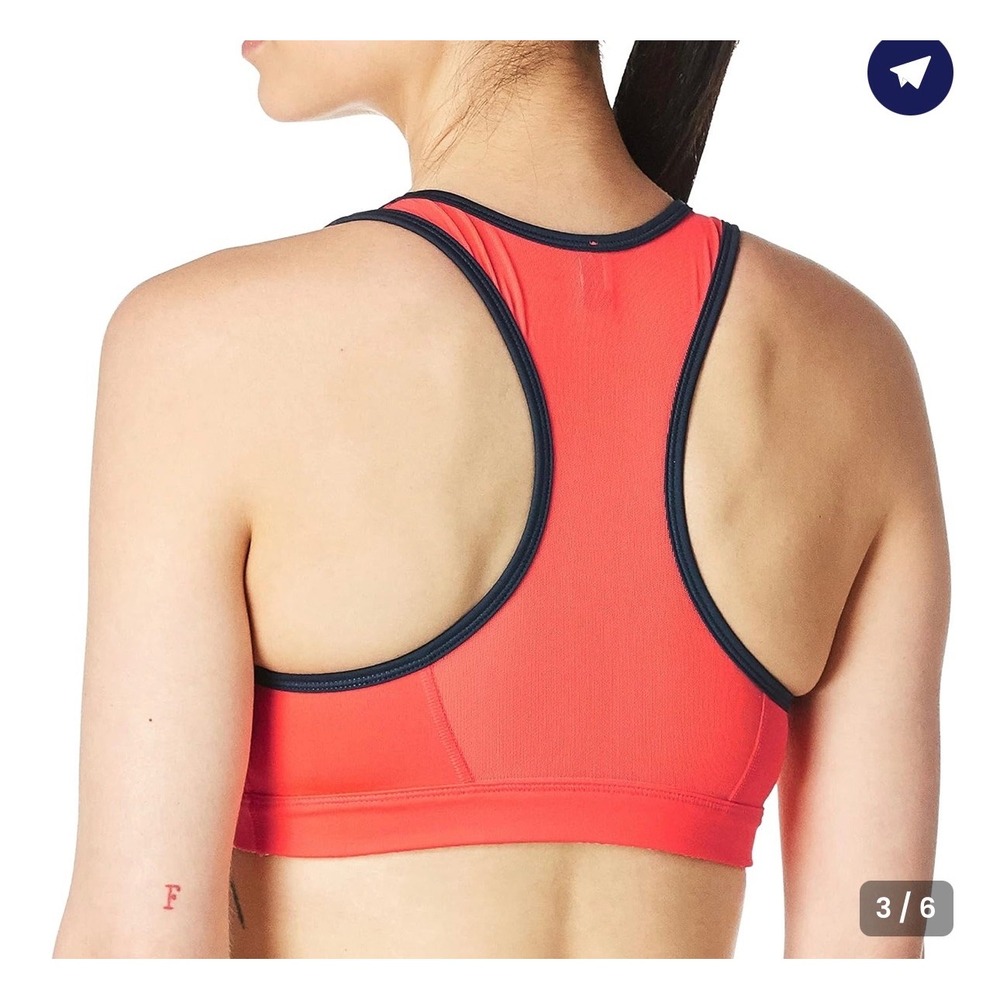 Puma Women DryCell Medium Impact‎ Sports Bra Coral Navy Blue Size S - Picture 8 of 8
